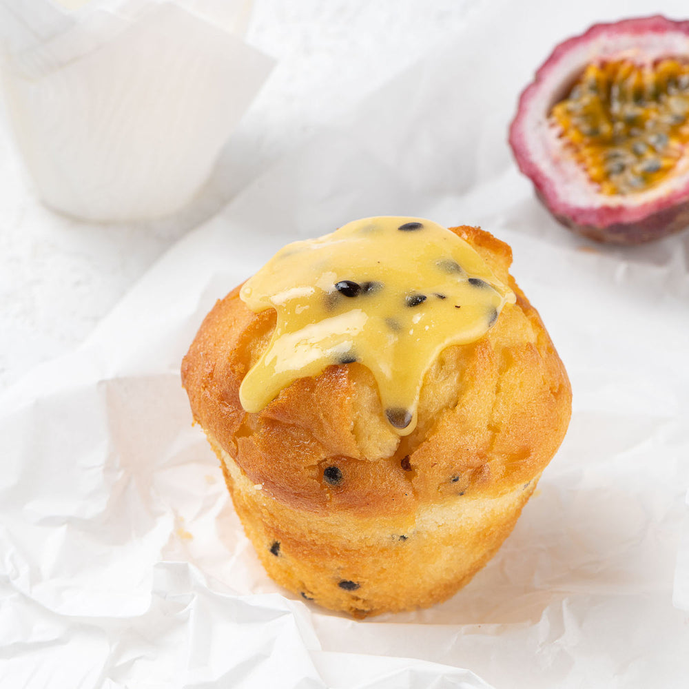 TROPICAL PASSIONFRUIT MINI MUFFINS