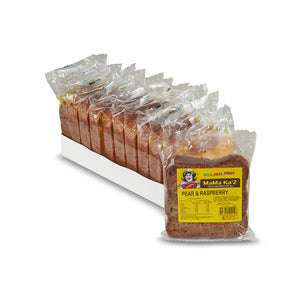 
            
                Load image into Gallery viewer, SLICED, WRAPPED &amp;amp; LABELLED PEAR &amp;amp; RASPBERRY BREAD
            
        